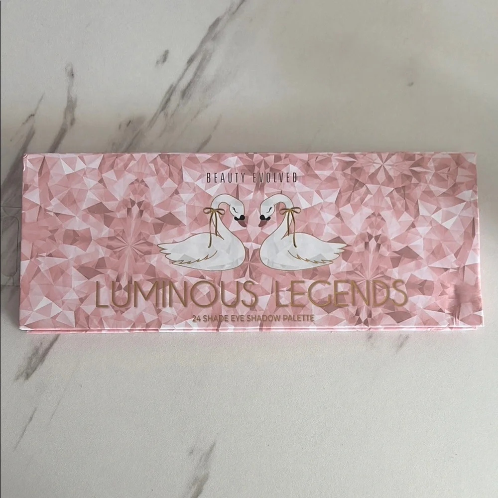 Luminous Legends Eyeshadow Palette - Pink and Gold new but mirror cracked
